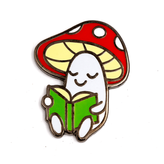 Reading Mushroom Enamel Pin