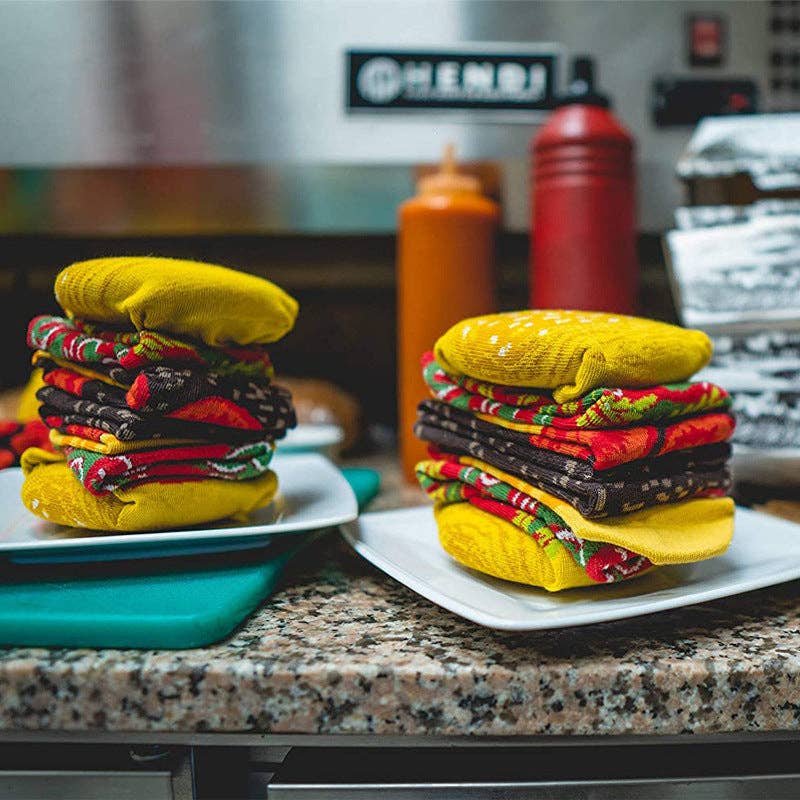 Foodie - Hamburger Socks 3 Pairs: SET