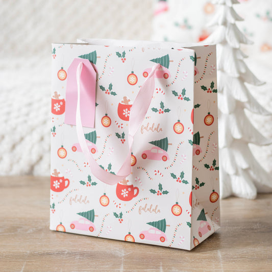 Medium Sugarplum Fun Christmas Print Gift Bag