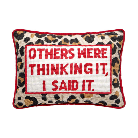 Others Were Thinking It Embroidered Pillow