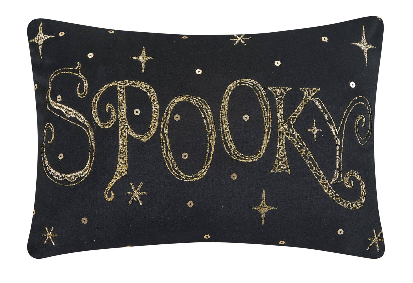 Halloween Spooky Embroidered Pillow