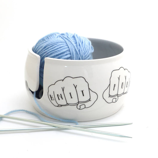 Tattoo Yarn Bowl, Knitting