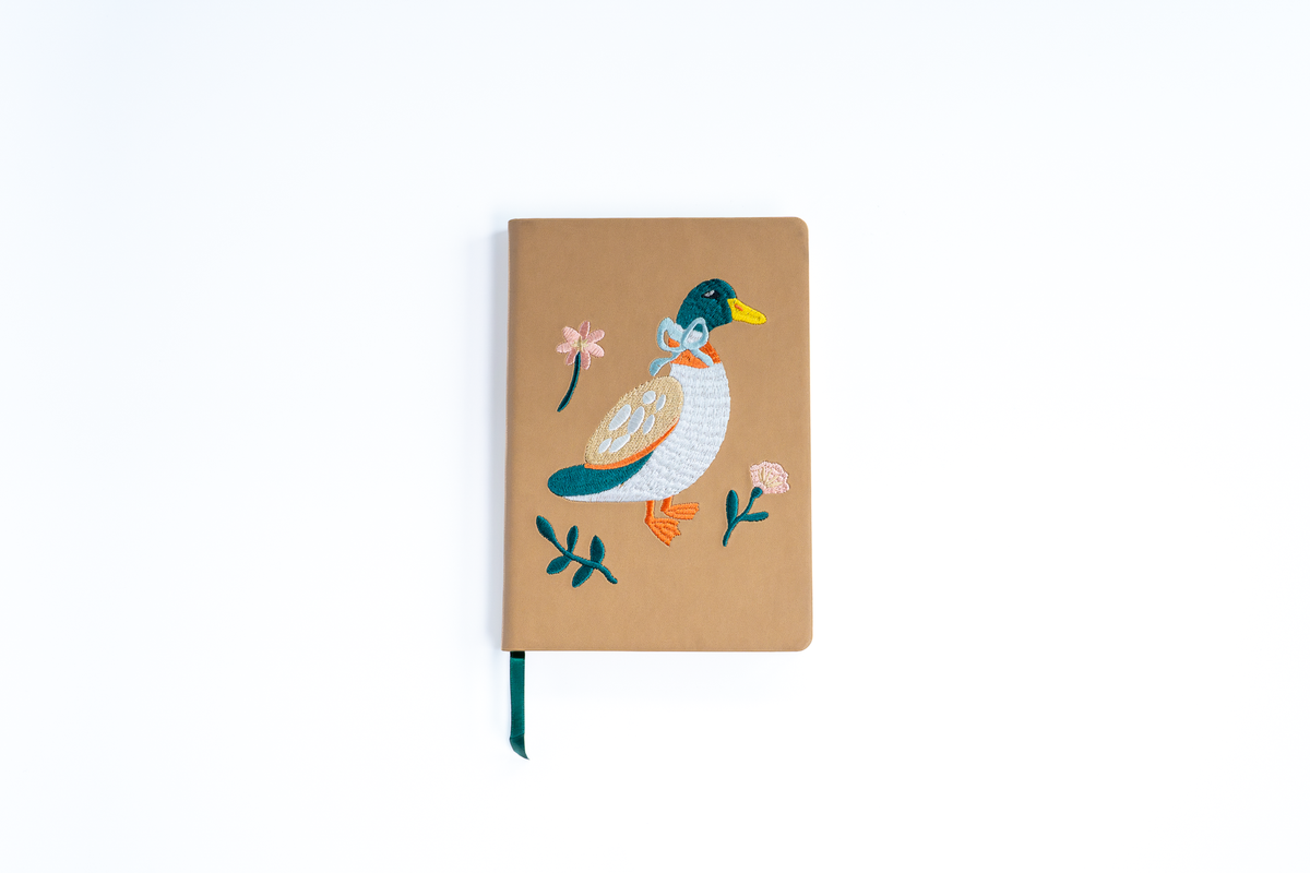 Ducky Hardbound Embroidered Notebook HBE2607L