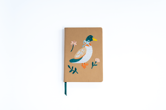Ducky Hardbound Embroidered Notebook HBE2607L