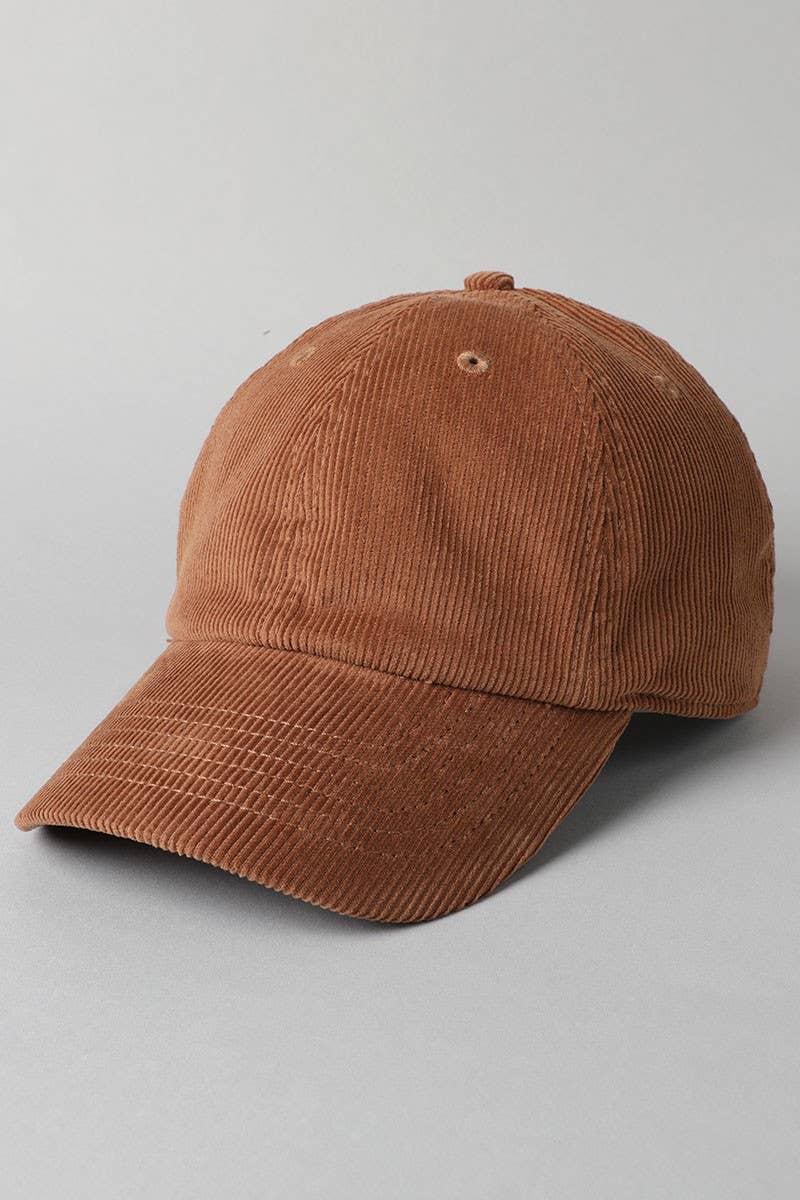 Corduroy Adjustable Cotton Baseball Cap Dad Hat: BLUEGREY / One Size