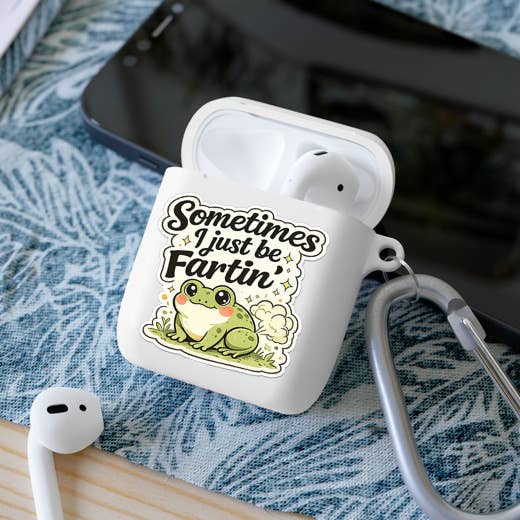 Sometimes I Just Be Fartin Funny Frog Vinyl Sticker: 3" tall