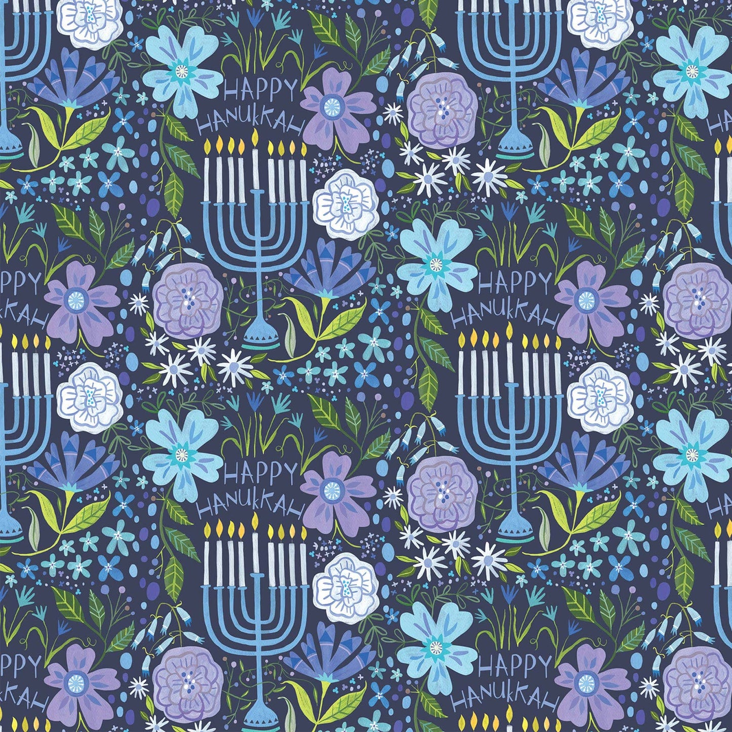 Floral Menorah Wrap - Jumbo