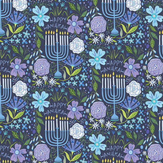 Floral Menorah Wrap - Jumbo