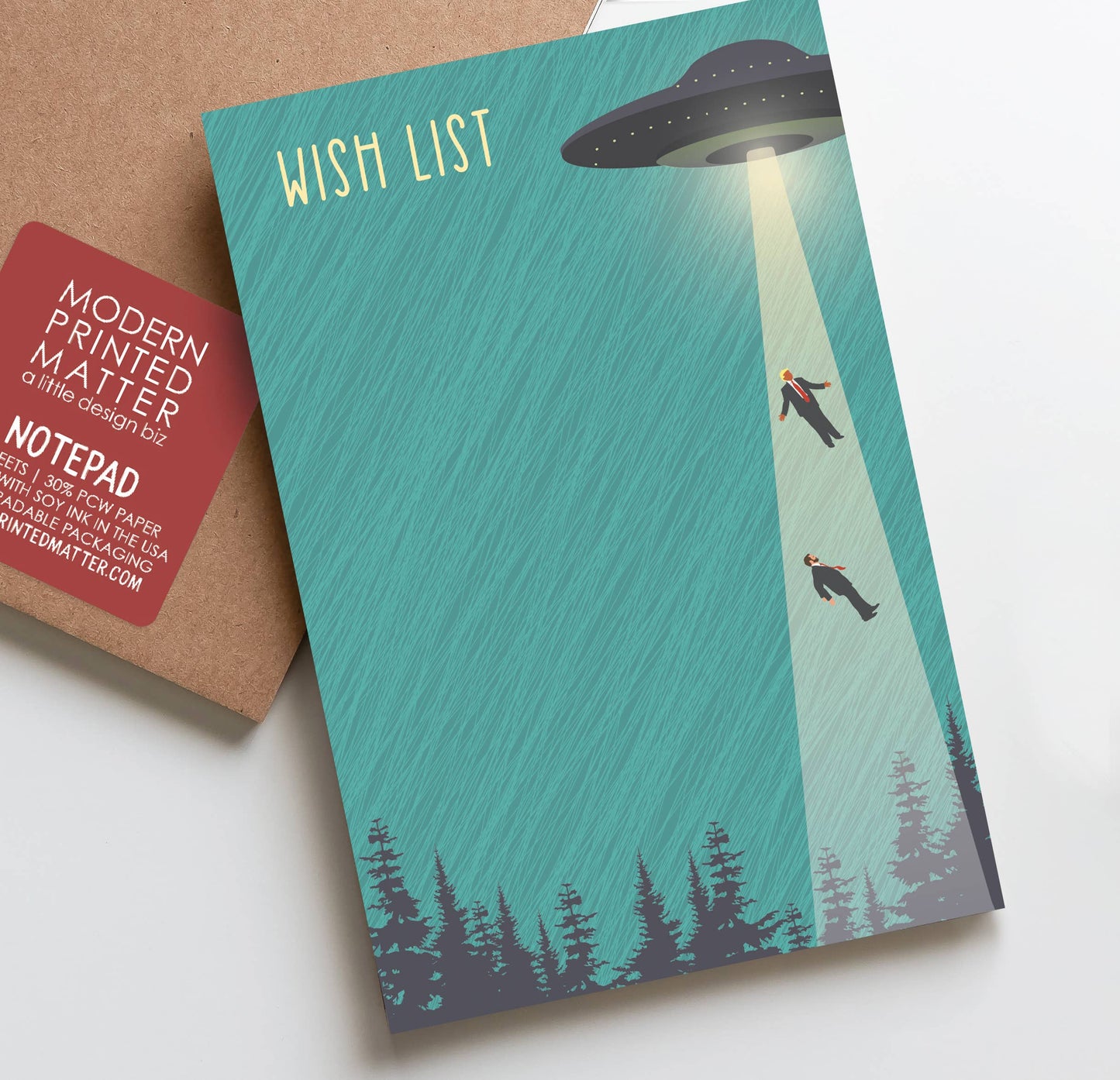 UFO Ant-Trump Wish List Notepad