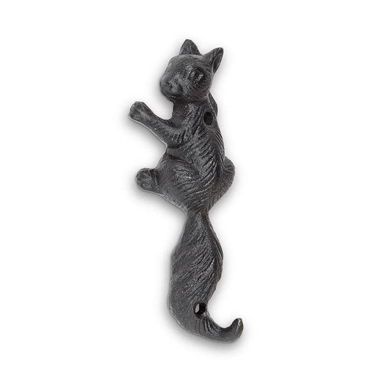 Climbing Squirrel Hook-Black-5"H