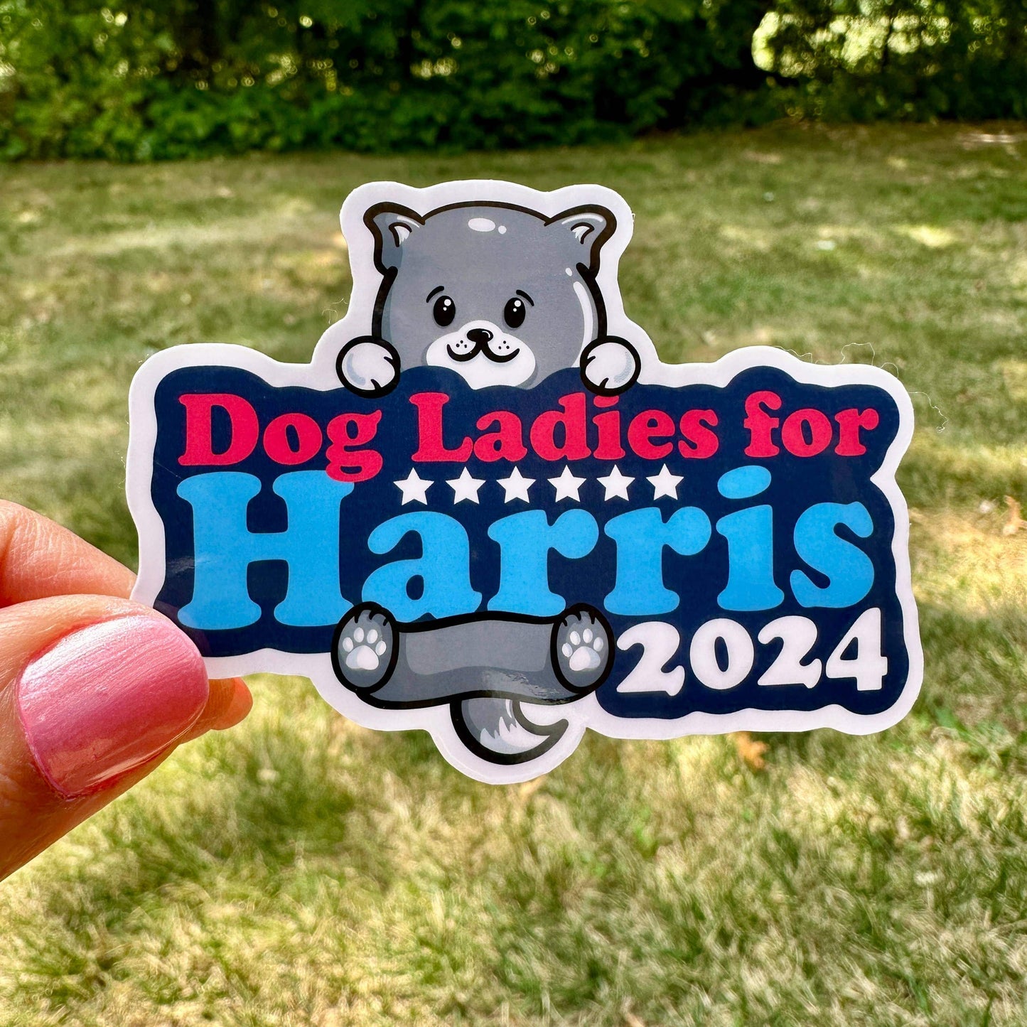 Dog Ladies for Kamala Harris Sticker 