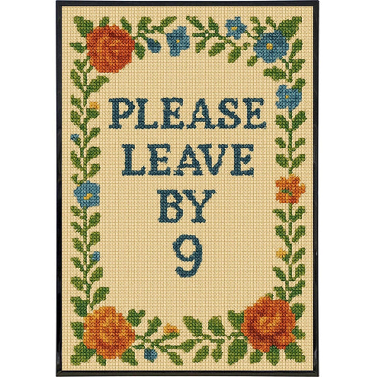 Please Leave By 9 Poster Print: Print Only