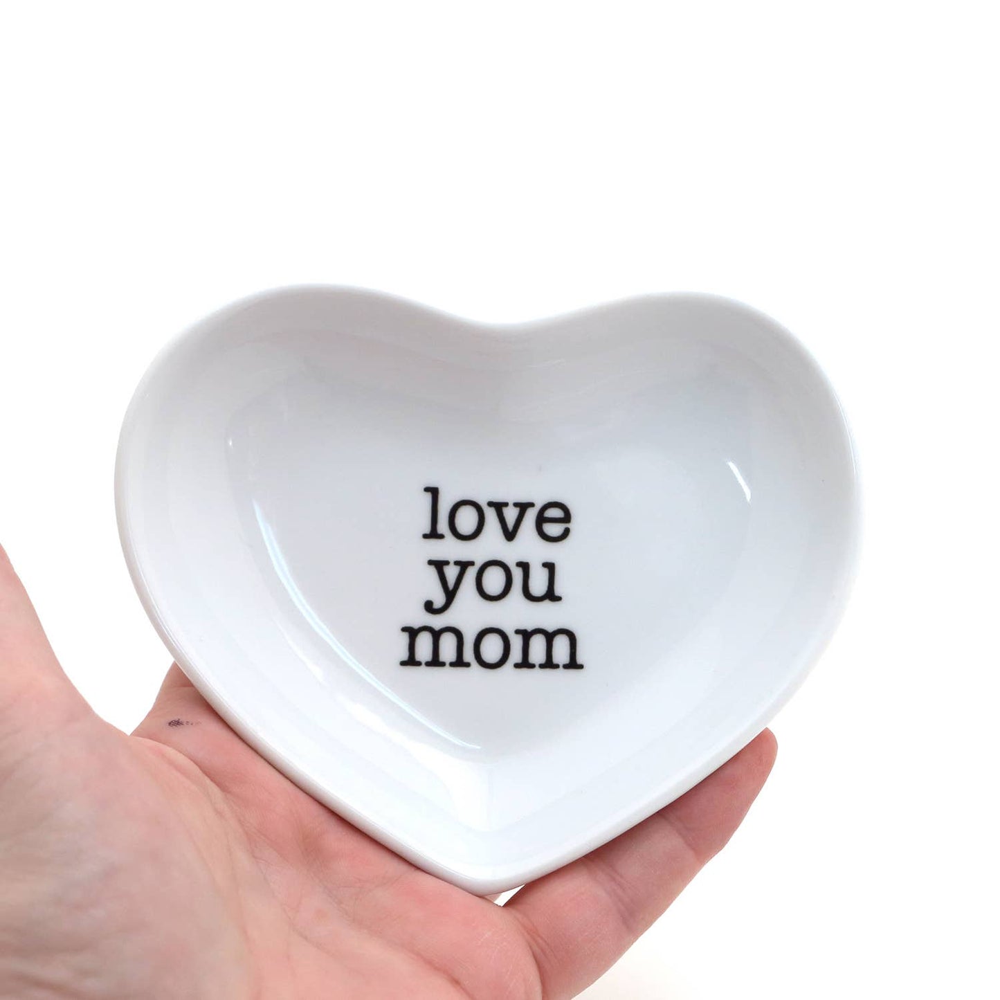 Love You Mom, Mother's Day gift, Heart shaped dish ring dish