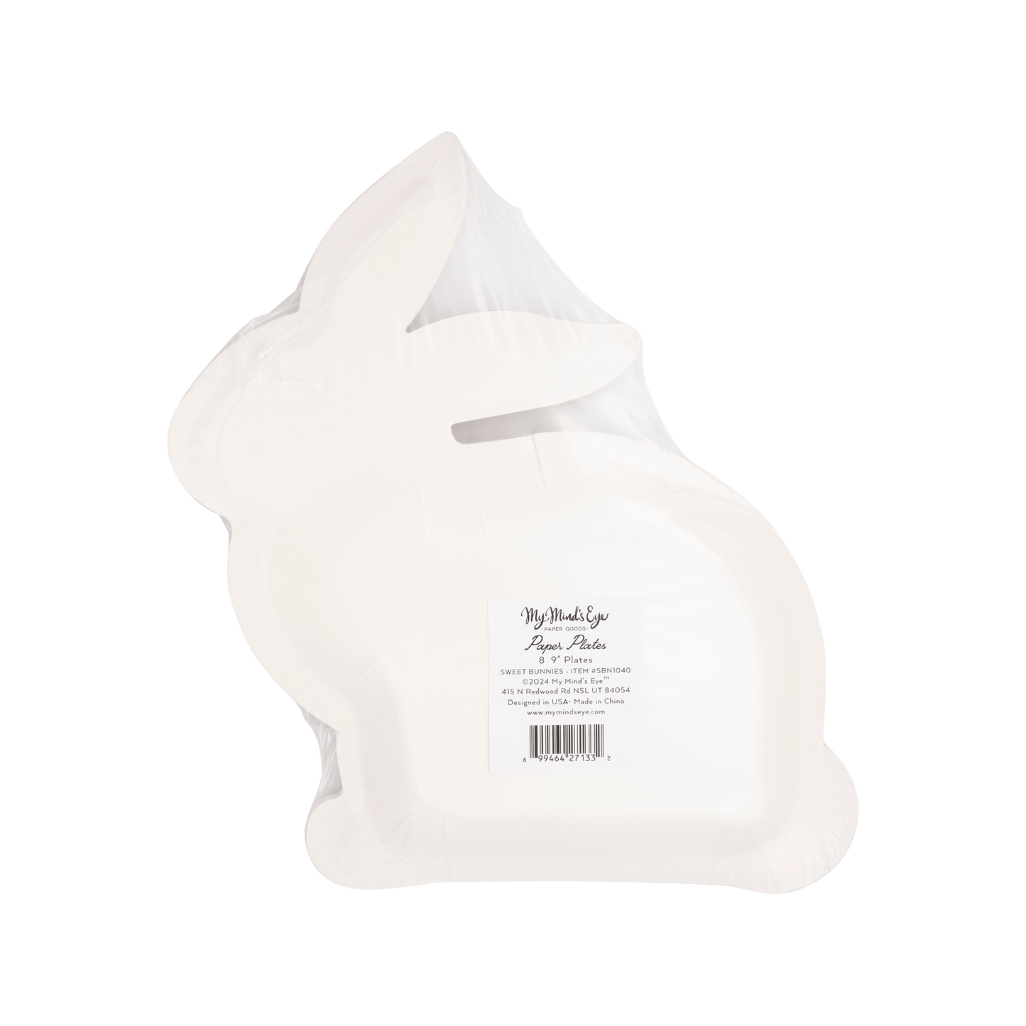 Full Bunny Shaped Paper Plate