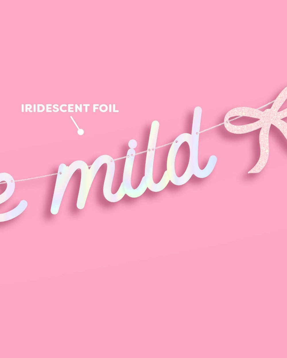 Girls Gone Mild Banner - iridescent foil banner, bachelorette sign, girls night, bday