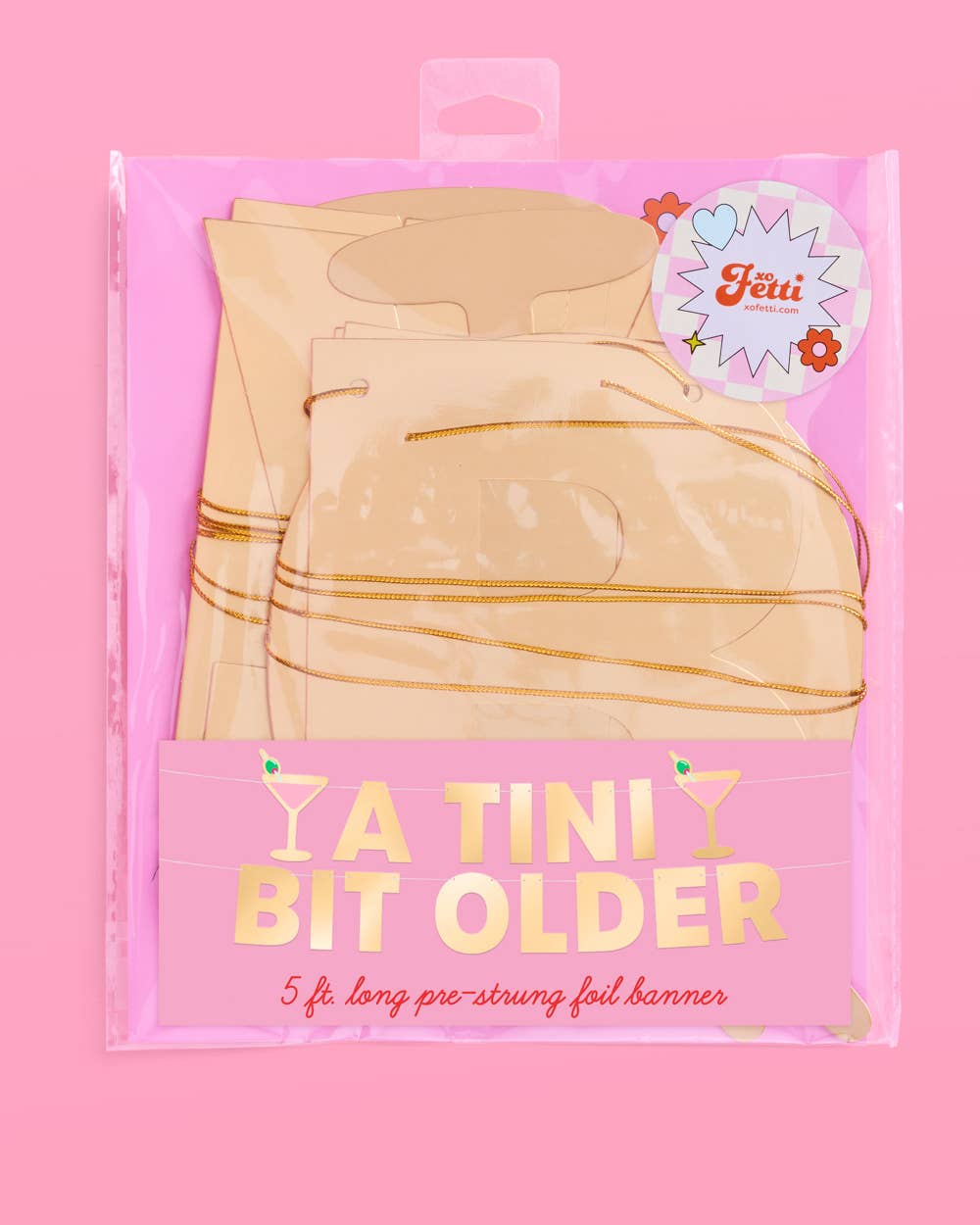Tini Bit Older Banner | Gold, Birthday, Martini, Party