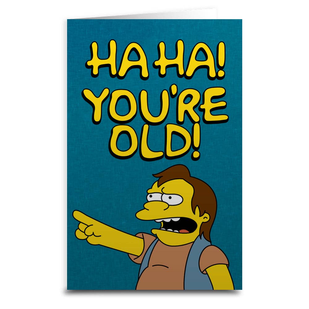 Nelson "Ha Ha You're Old" Birthday Greeting Card: Retail Ready Packaging