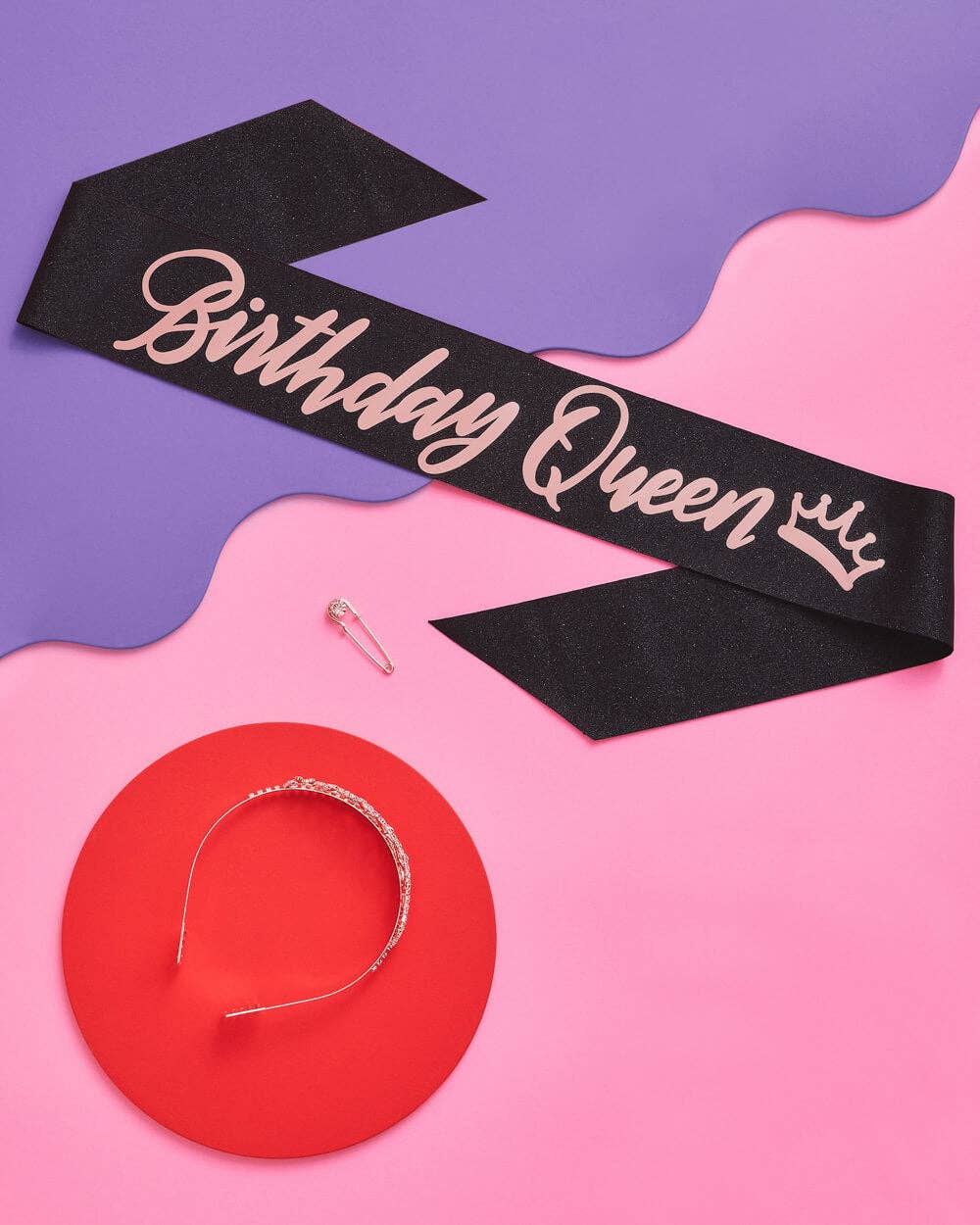 Birthday Party Accessories Kit - Sash + Tiara, Bday Gift