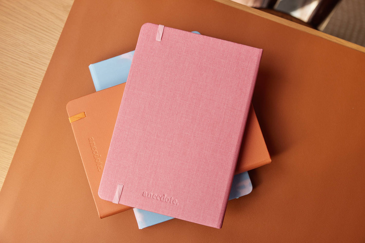 A5 Hardcover Journal | Lined or Dotted Notebook | 11 Colors : Ink Blue / Dotted