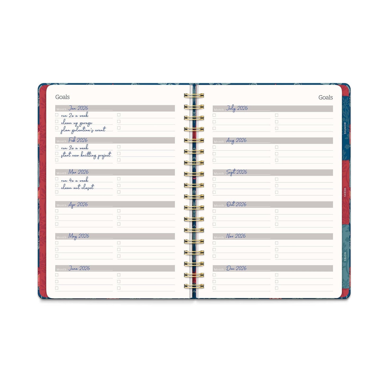 Garden Renaissance Undated Tri-Tab Planner
