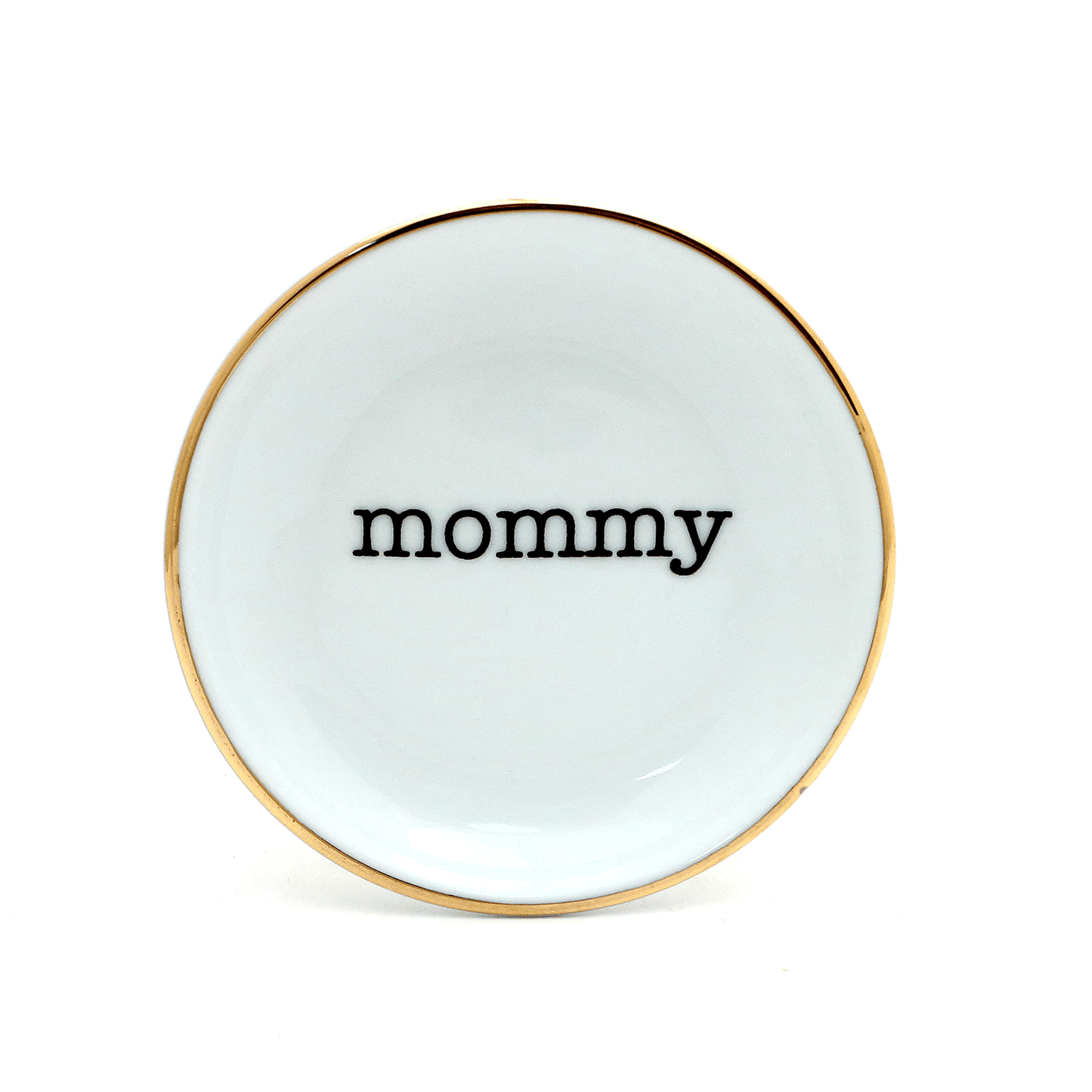 Mommy Ring Holder Dish with 22k Gold Accents