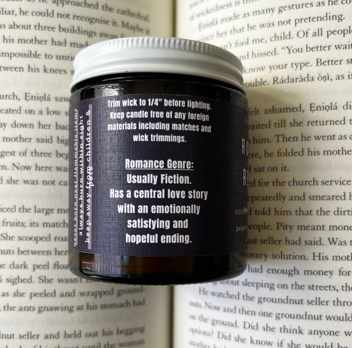 Romance Reader -  Bookish Candle | Book Themed Candle: 4 oz