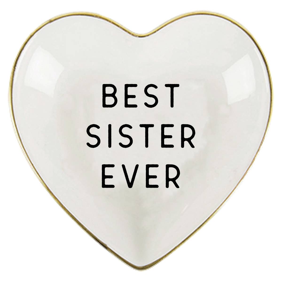 Ceramic Heart Trinket Tray | Best Sister Ever