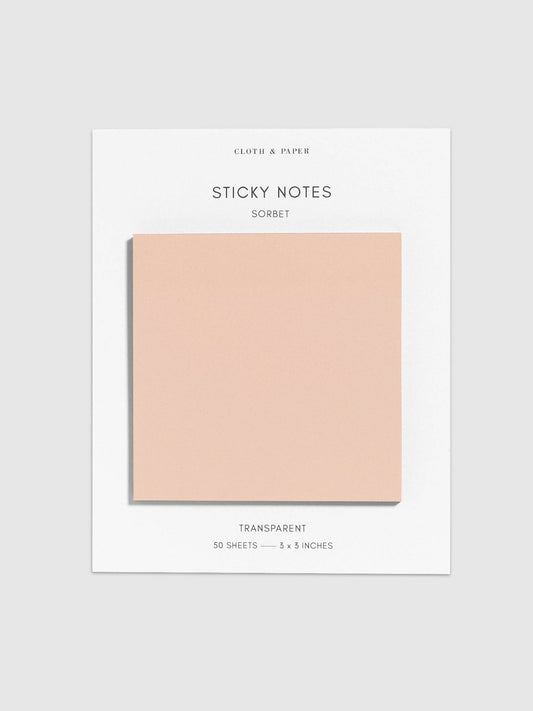 Transparent Sticky Notes: Sorbet