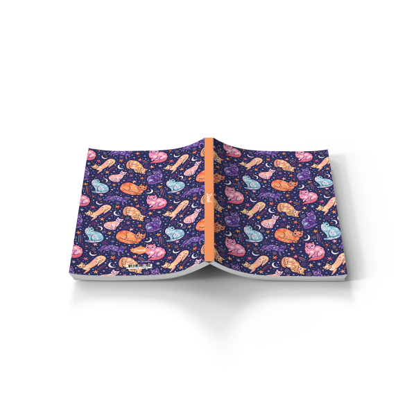Celestial Cat Classic Layflat Notebook Journal LFC2563L