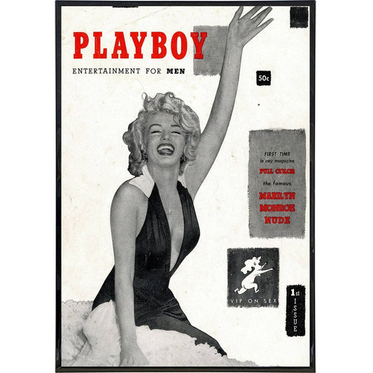 Marilyn Monroe Playboy Cover Print: Framed Print