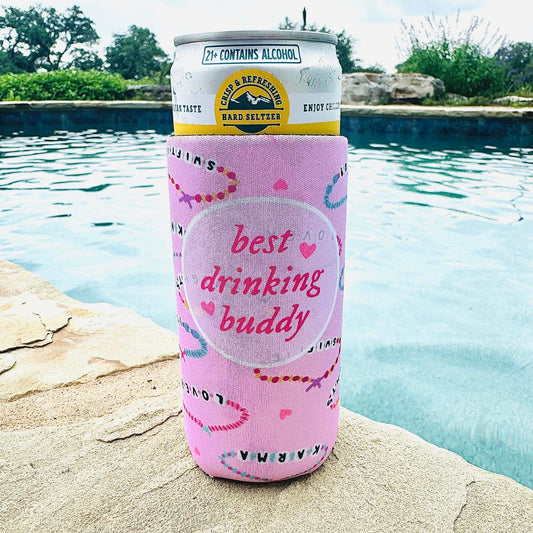 Best Drinking Buddy Slim Can Cooler Koozie