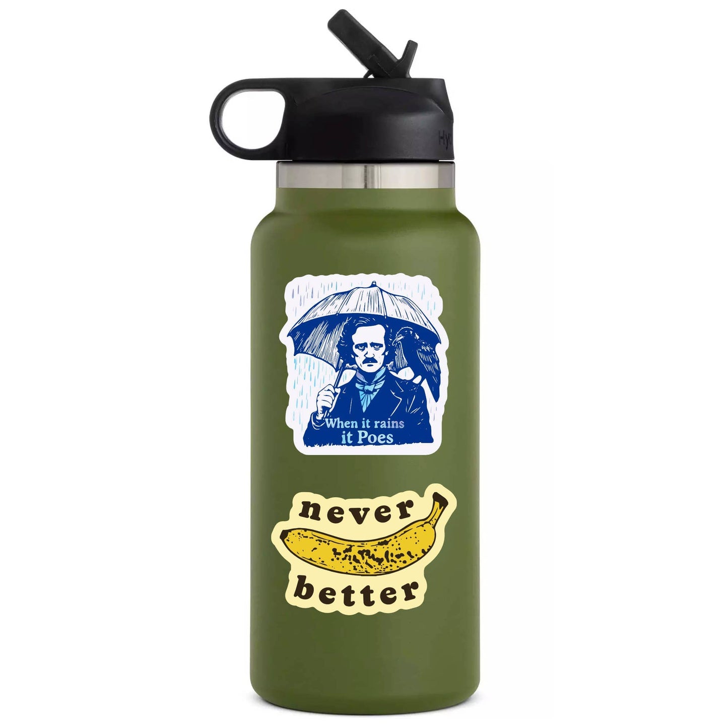 When It Rains It Poes Edgar Allen Poe Sticker