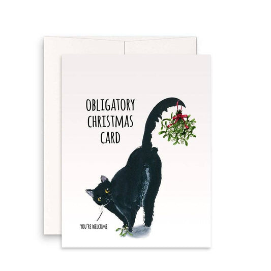 Black Cat Obligatory Christmas Card