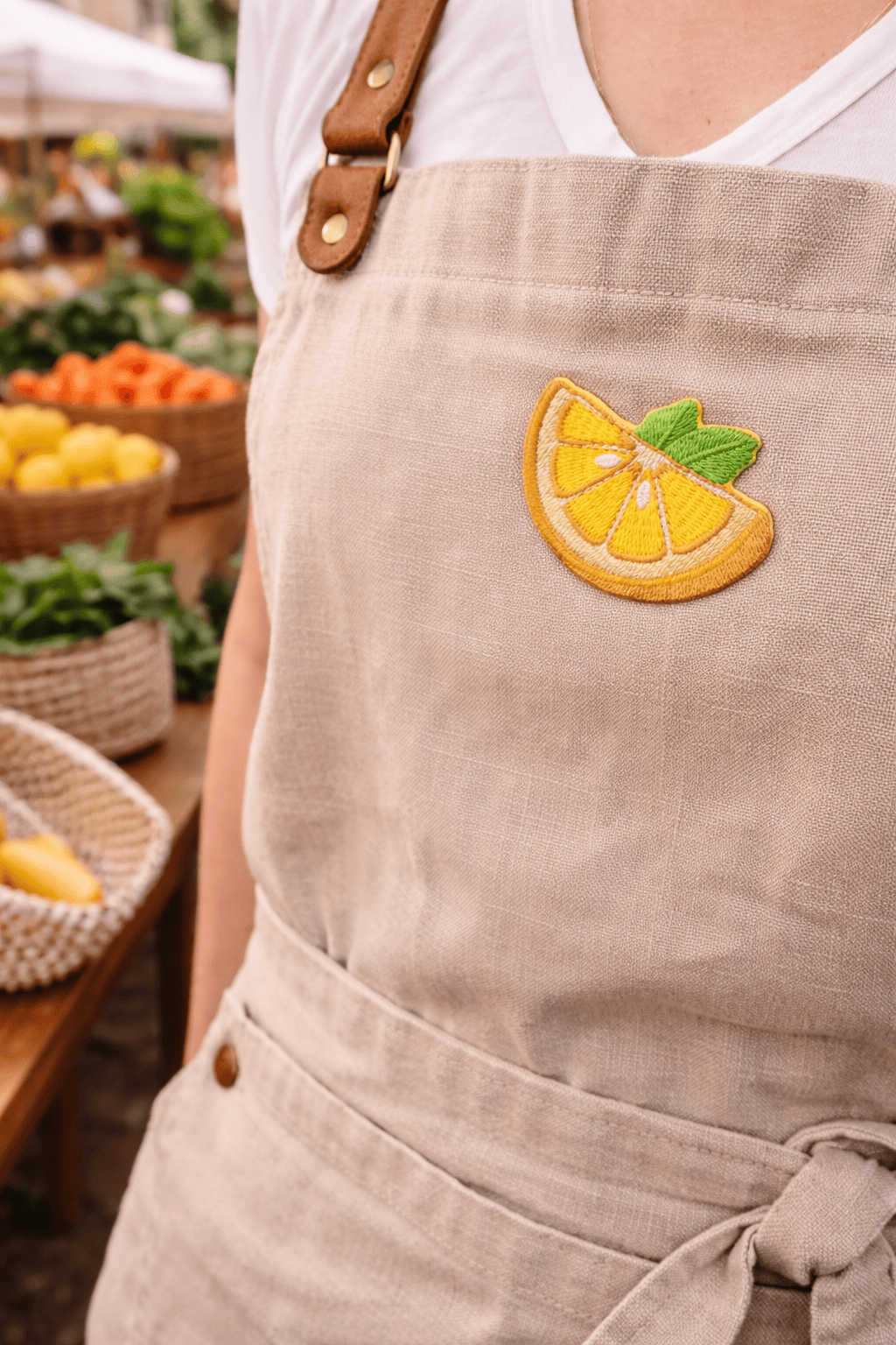 Lemon Wedge, Fruit, Food, Embroidered, Iron on Patch
