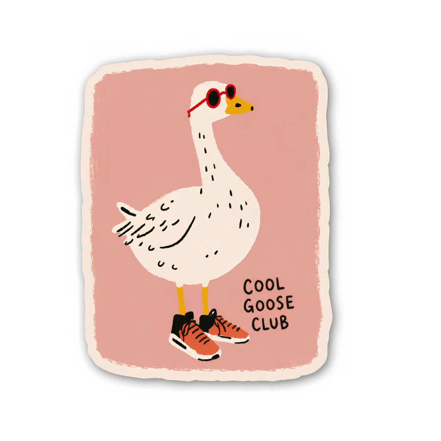 Cool Goose Club Sticker – Funny Goose in Sneakers