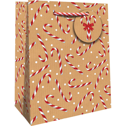 Totes - Medium Candy Cane Glitter