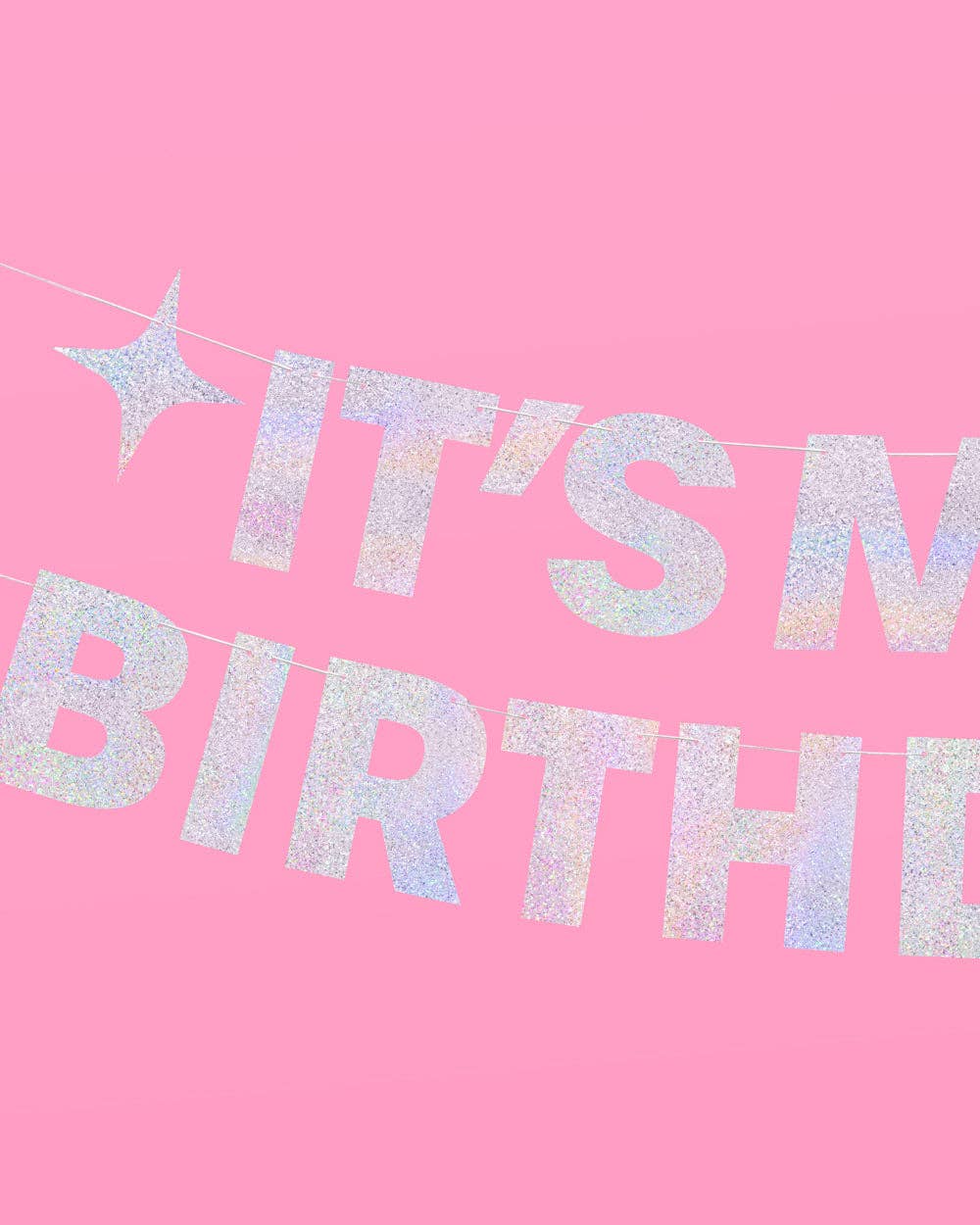 Shimmer Birthday Foil Banner, Party Supplies, Bday Decor