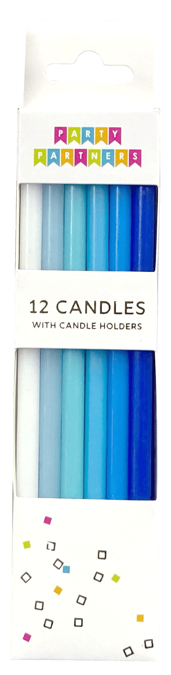 Blue Gradient 12 Candle Set