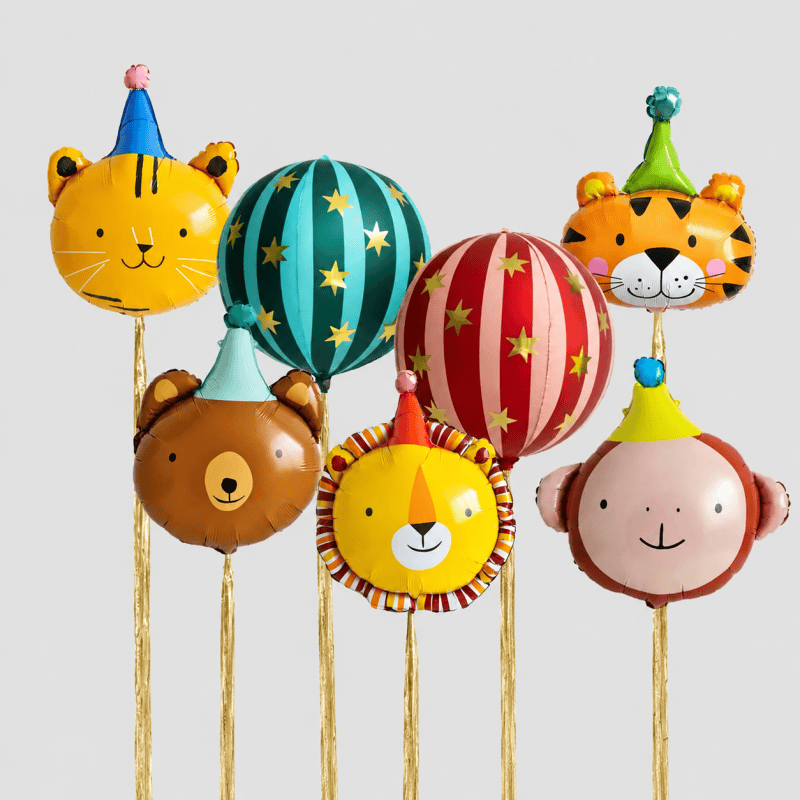 Party Animal Balloons: 22" Star Red Stripe Ball / One Size