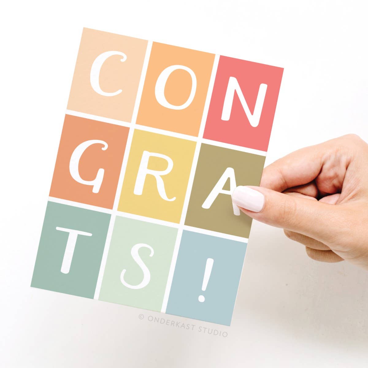 Congrats! Colorblocks Greeting Card