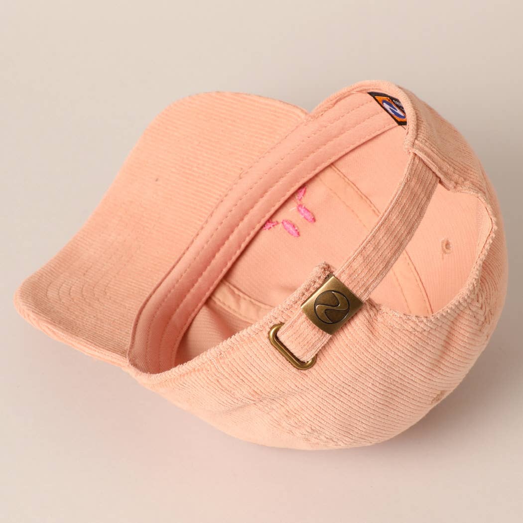 Cute Mini Happy Face Embroidered Baseball Cap: OFF WHITE / ONE SIZE