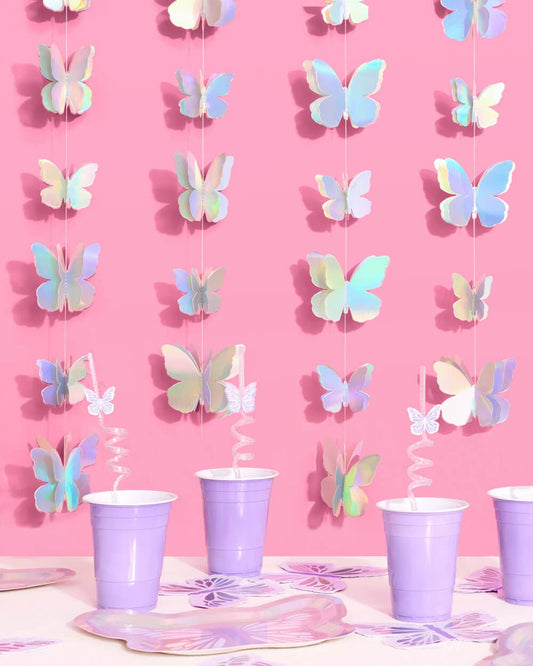 Butterfly Garland, Birthday Decor, Bachelorette, Baby Shower