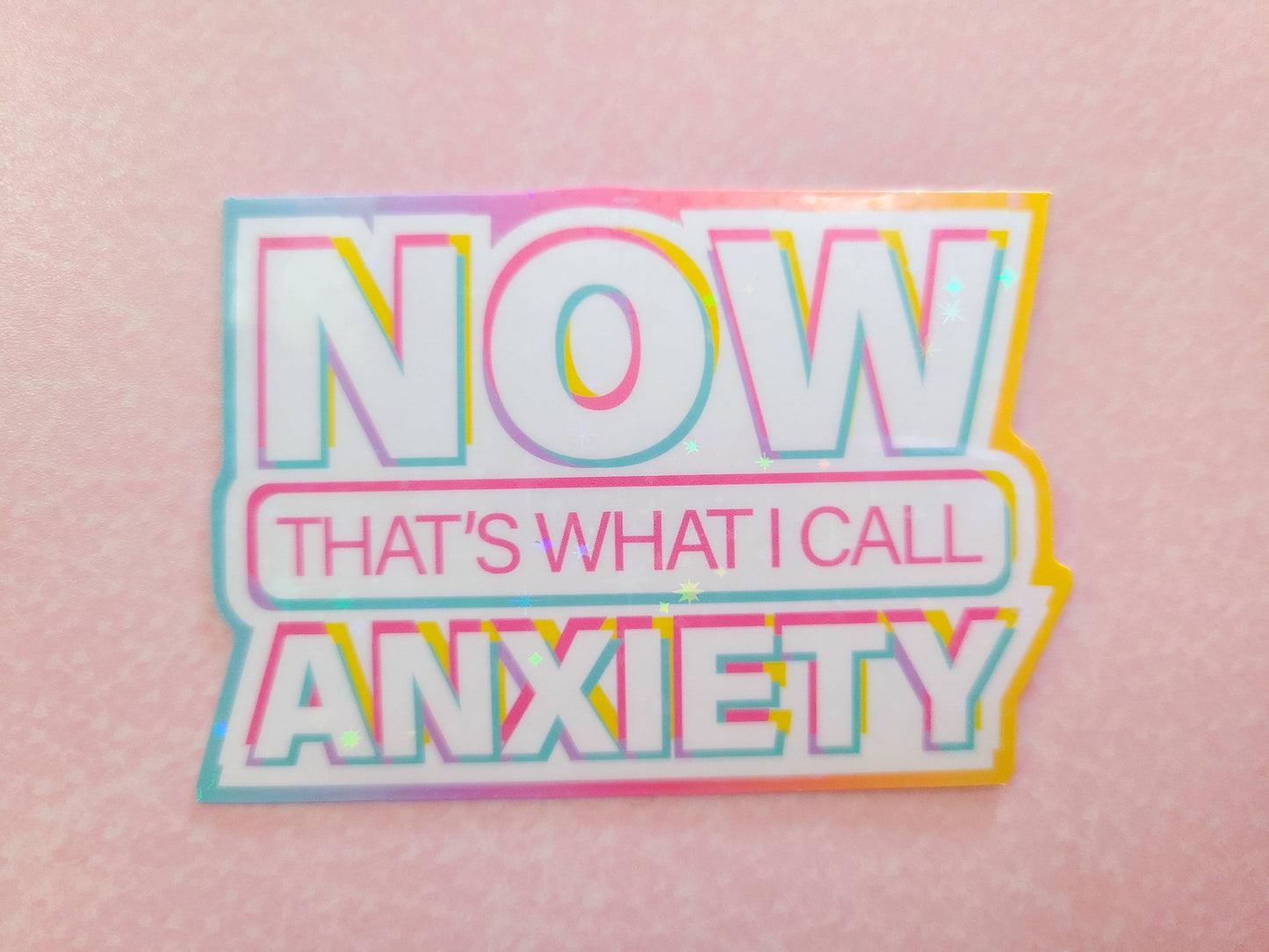 NOW That's What I Call Anxiety Sticker, 3 x 2.25 in.: Dots