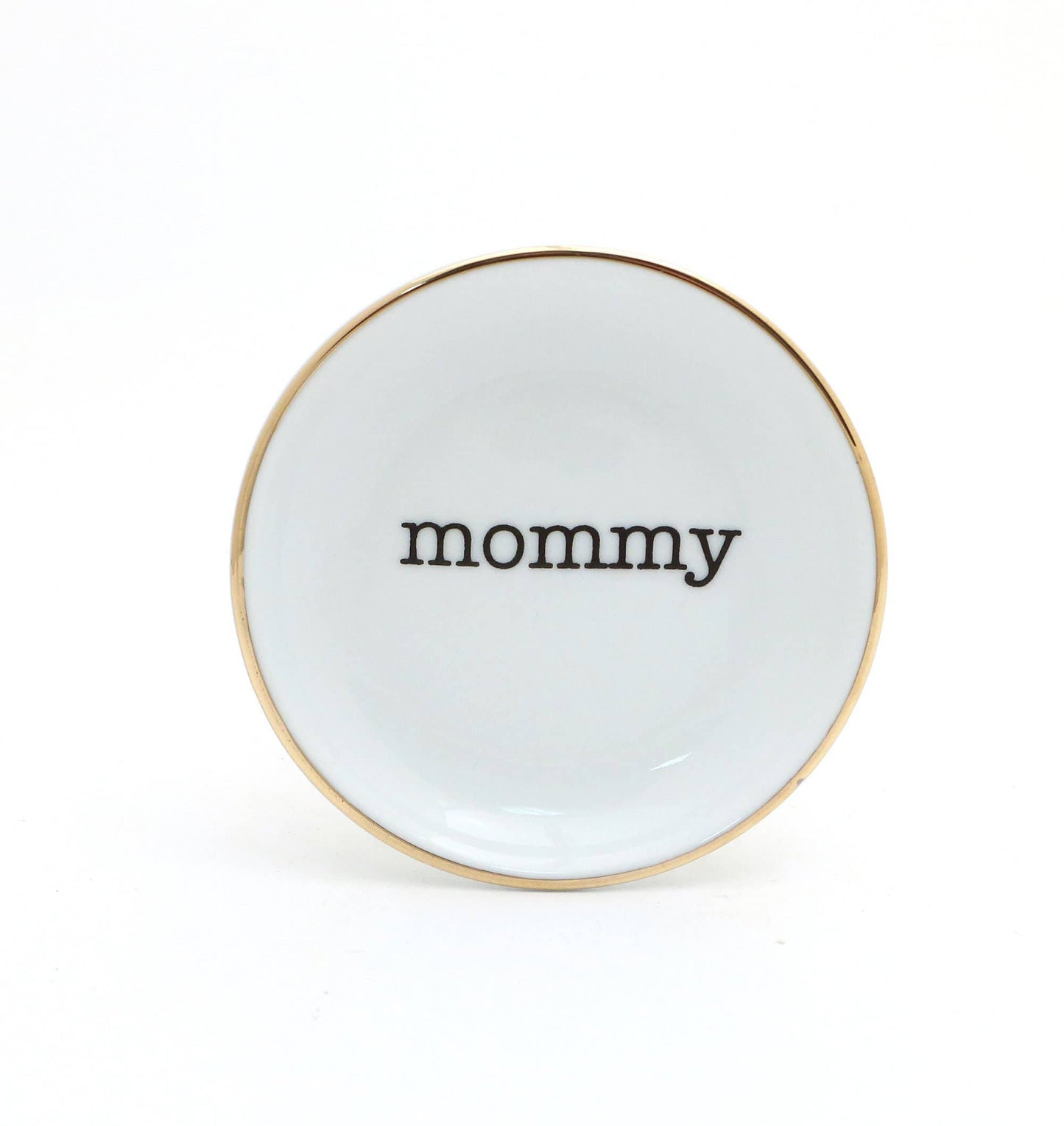 Mommy Ring Holder Dish with 22k Gold Accents