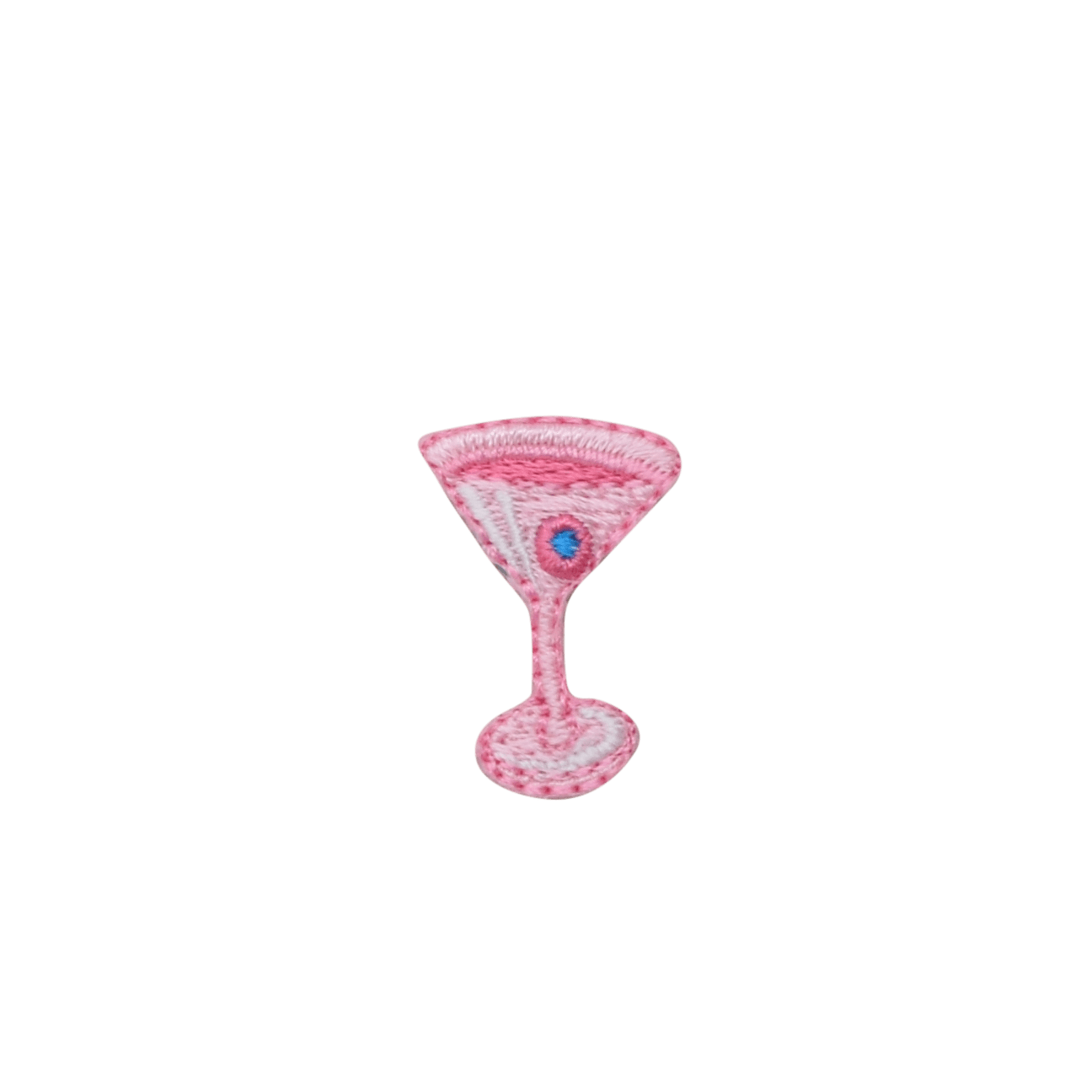 Pink Mini Martini Glass Iron-On Patch – 1" Cocktail Glass