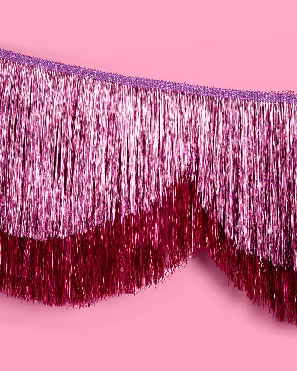 Tickled Pink Fringe 5" Scalloped Banner, purple kids