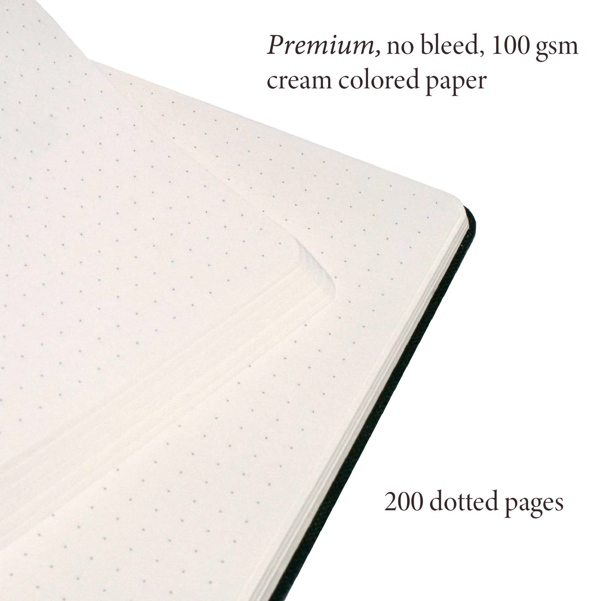 A5 Hardcover Journal | Lined or Dotted Notebook | 11 Colors : Evergreen / Dotted