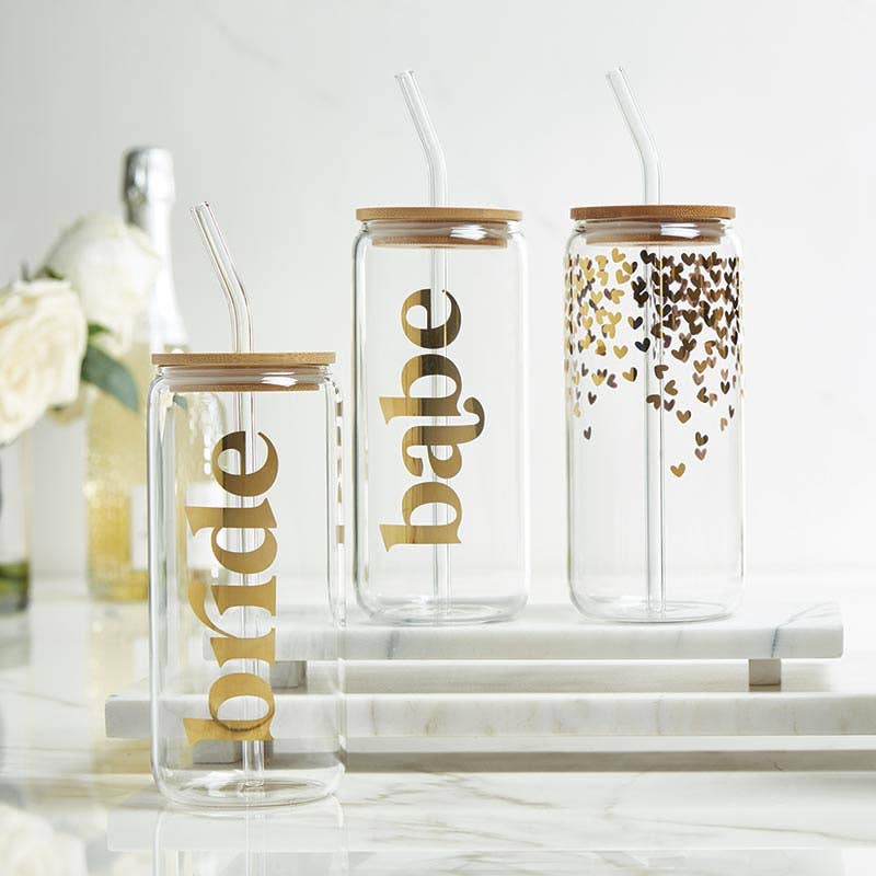 Glass Cold Brew Tumbler - Bride