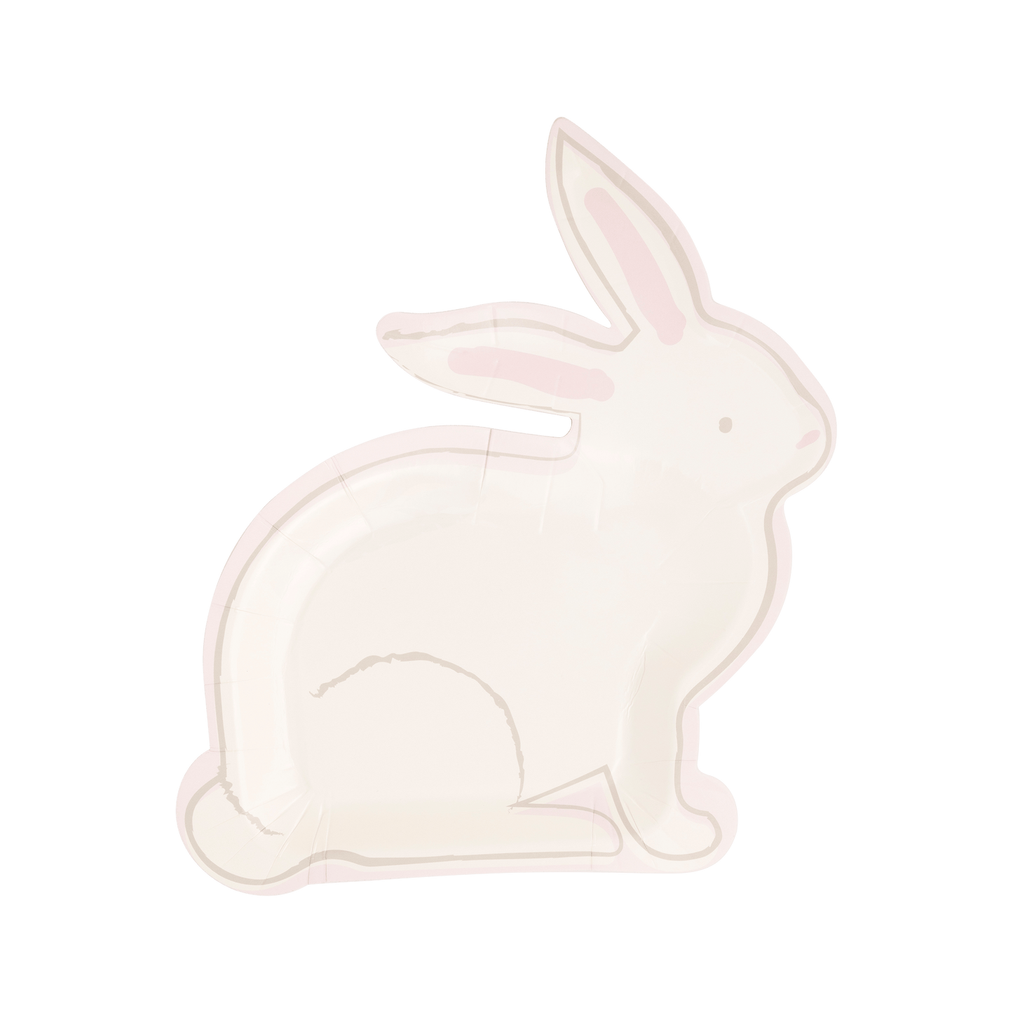 Full Bunny Shaped Paper Plate