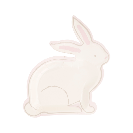 Full Bunny Shaped Paper Plate